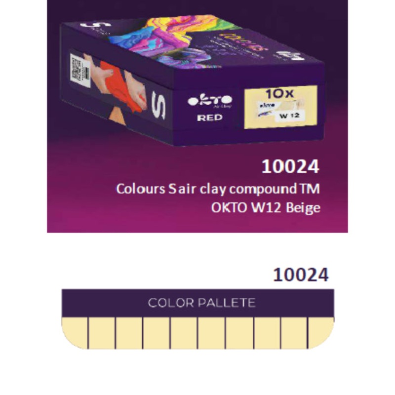 10pcs Sensory Art Air Clay Colours S – W12 Beige