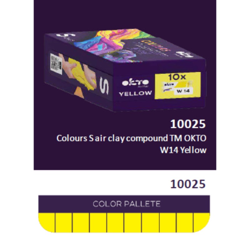 10pcs Sensory Art Air Clay Colours S – W14 Yellow