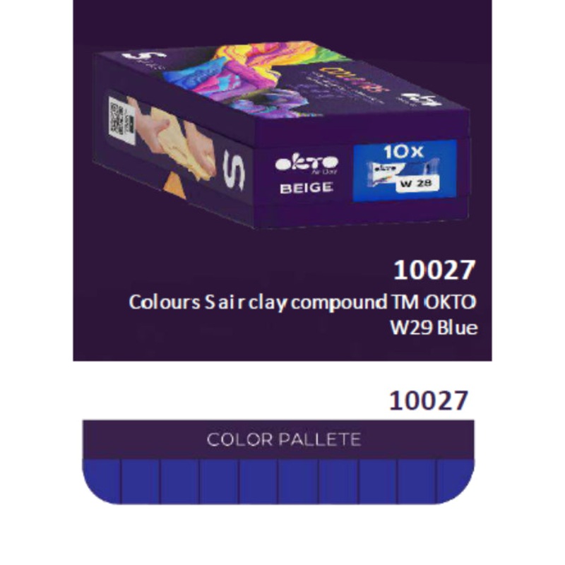 10pcs Sensory Art Air Clay Colours S – W28 Cobalt Blue