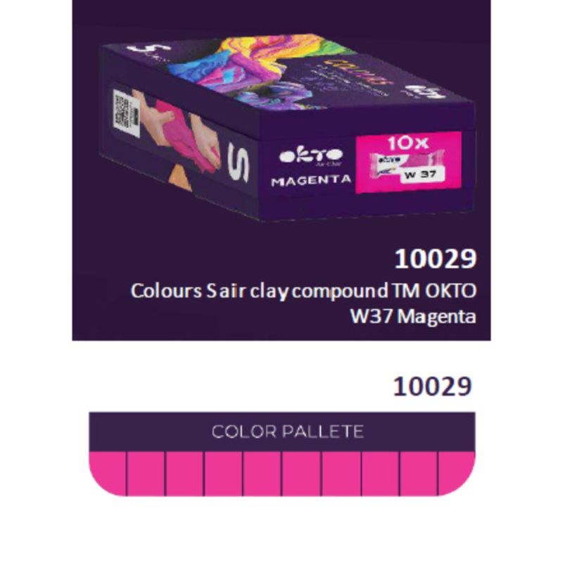10pcs Sensory Art Air Clay Colours S – W37 Magenta