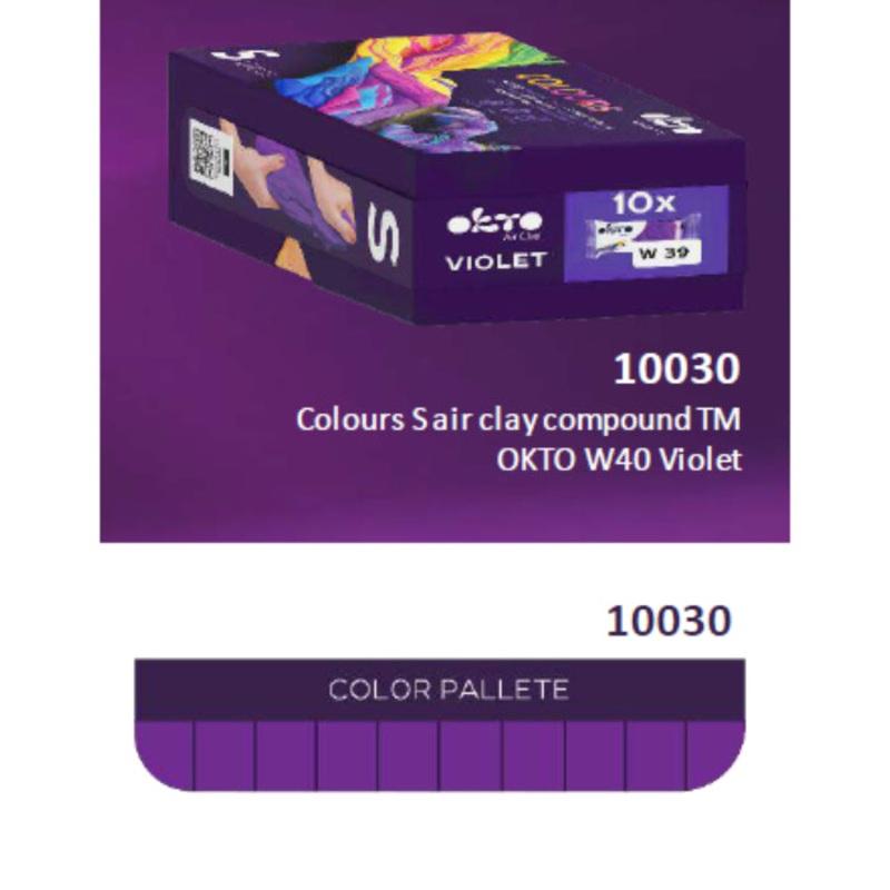 10pcs Sensory Art Air Clay Colours S – W40 Violet
