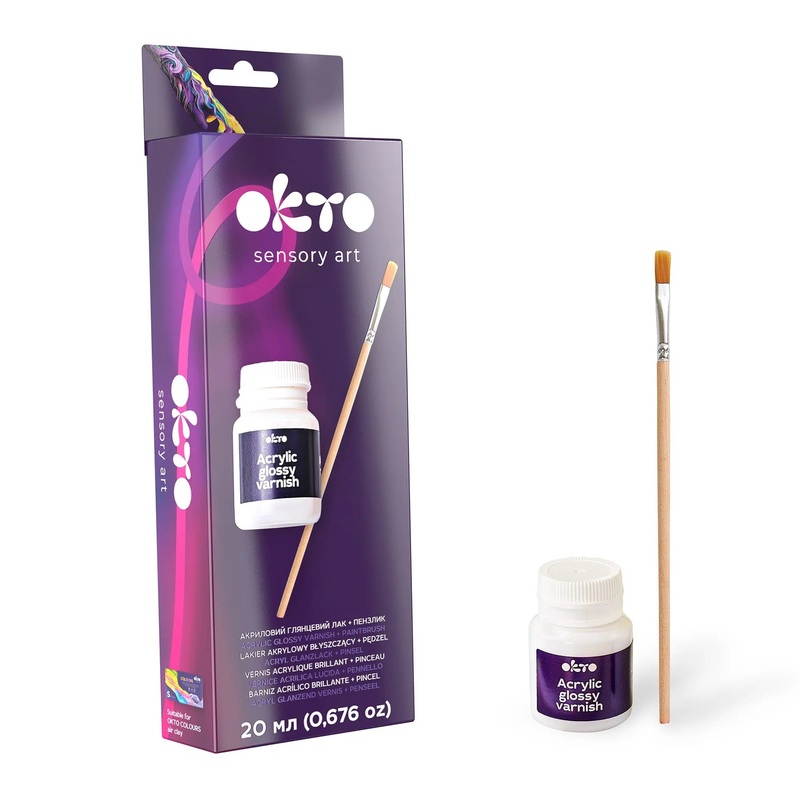 Acrylic Glossy Varnish 20ml and Paint Brush