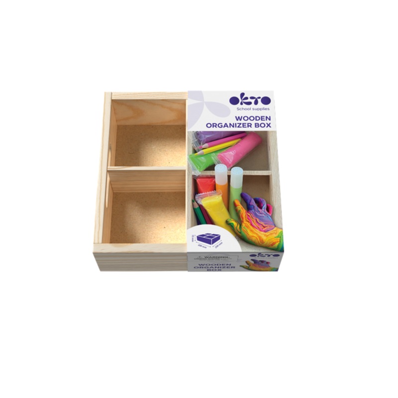 Wooden Organizer Box – 4 Cells