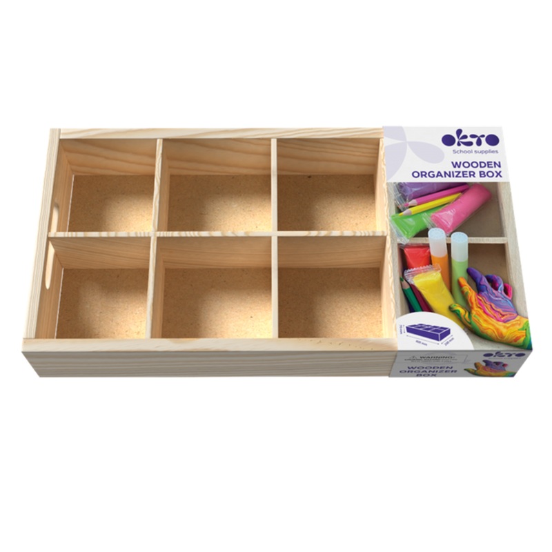 Wooden Organizer Box – 8 Cells