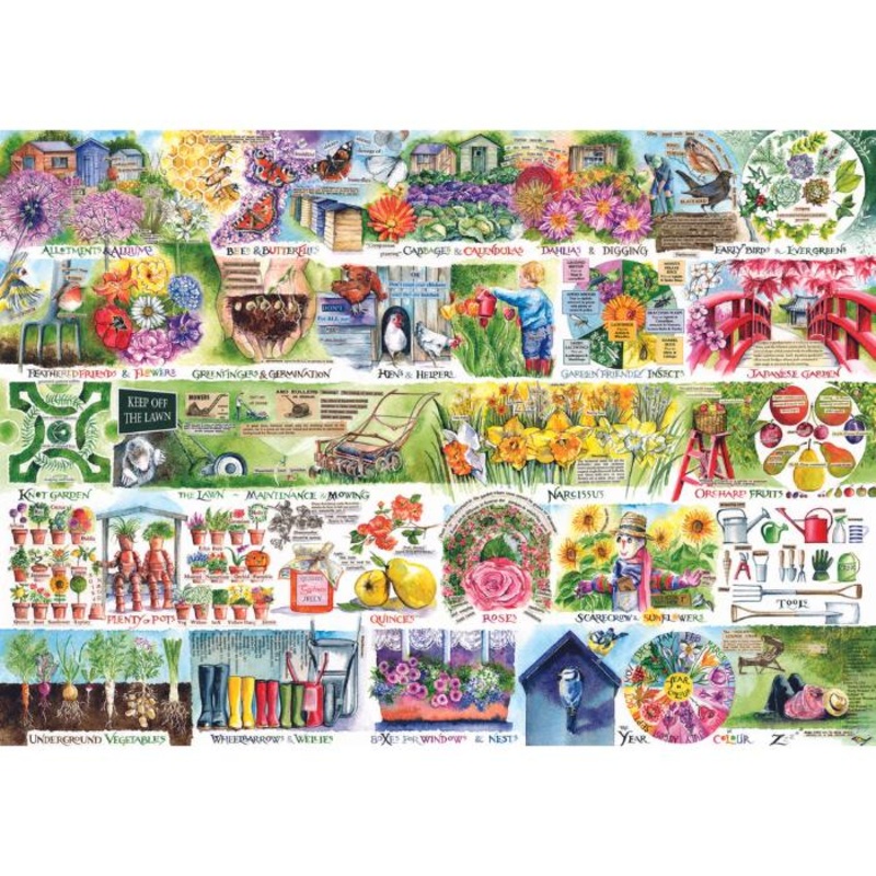 1000pc Wheelbarrows & Wellies Puzzle