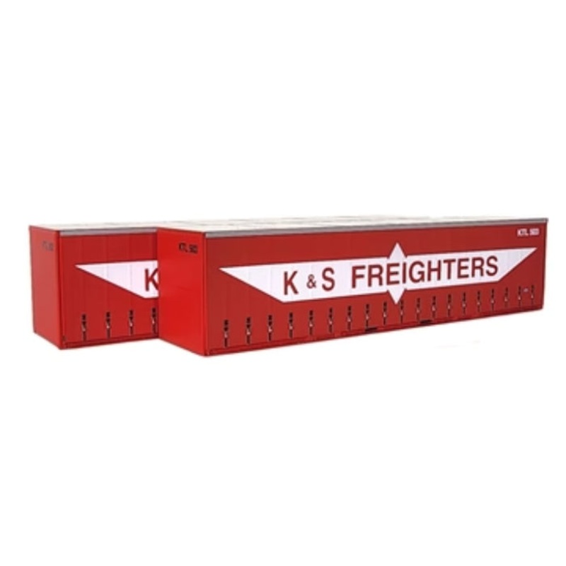 HO K&S Freighters 40′ Curtain Sided Containers