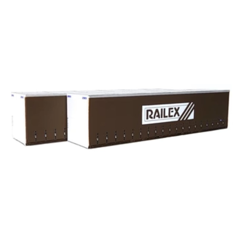 HO Railex 40′ Curtain Sided Containers
