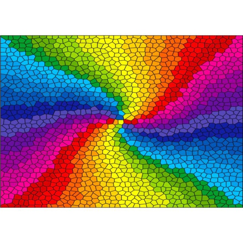 1000pc Stained Glass Rainbow Burst Jigsaw Puzzle