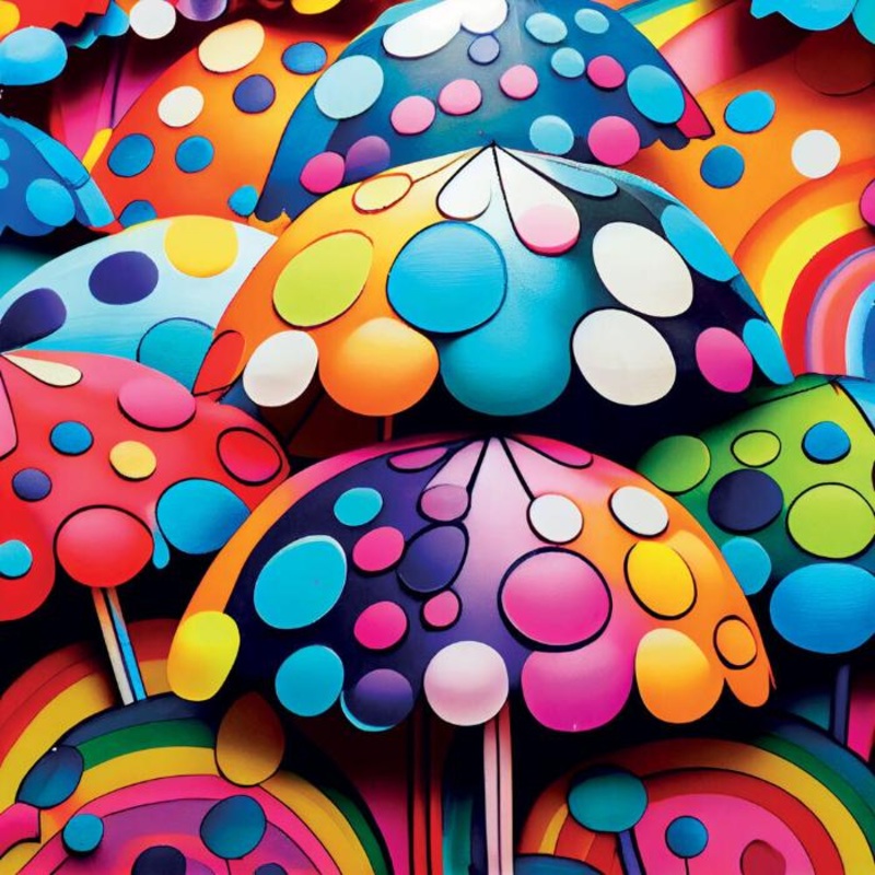 1023pc Colourful Umbrella Jigsaw Puzzle