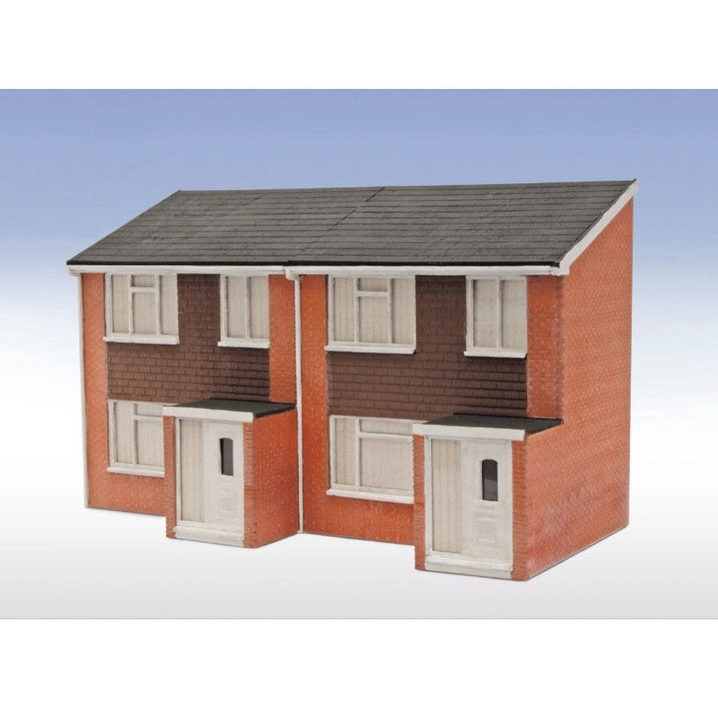 OO/HO Lineside 1960s Semi-Det House Fronts – Laser Cut Kit