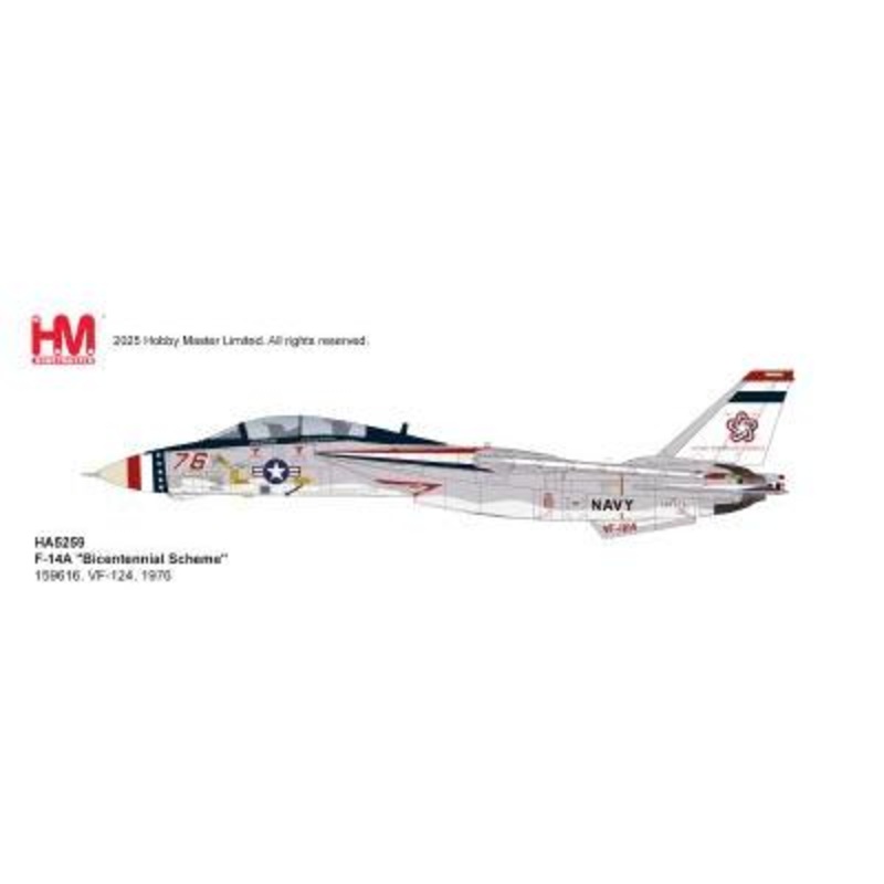 1/72 F-14A “Bicentennial Scheme” 159616 VF-124 1976
