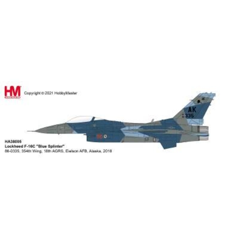 1/72 Lockheed F-16C “Blue Splinter” 86-0335 354th Wing 18th AGRS Eielson AFB Alaska 2018