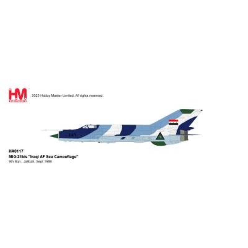 1/72 MIG-21bis “Iraqi AF Sea Camouflage” 9th Sqn. Jalibah Sept 1986