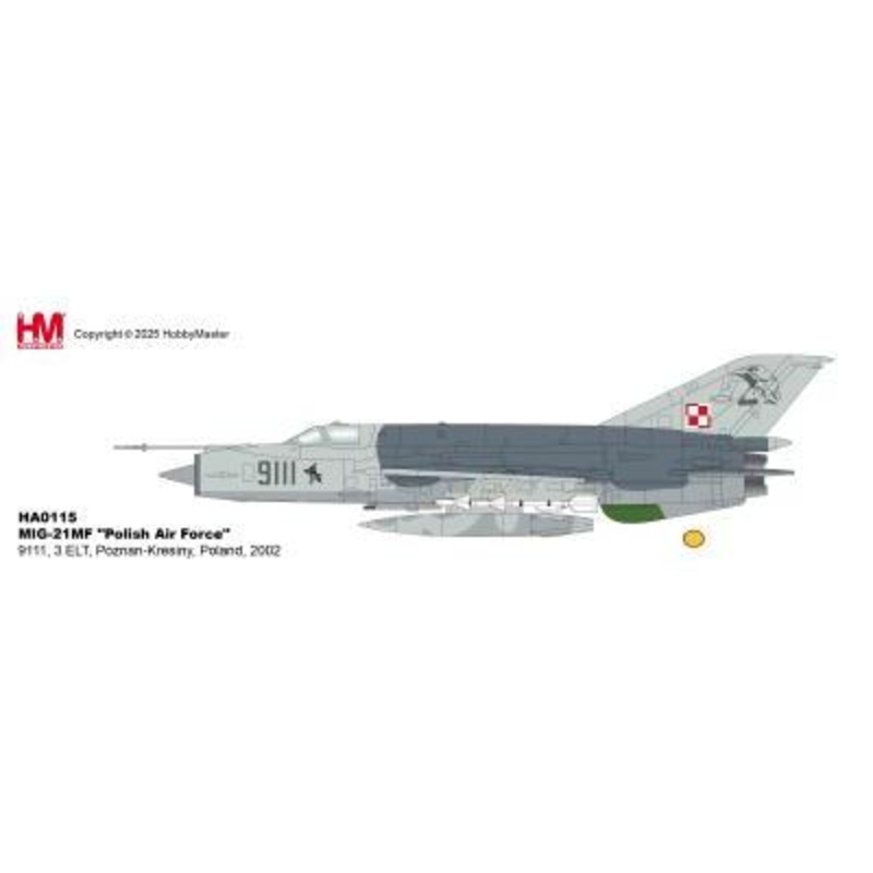1/72 MIG-21MF “Polish Air Force” 9111 3 ELT Poznan-Kresiny Poland 2002