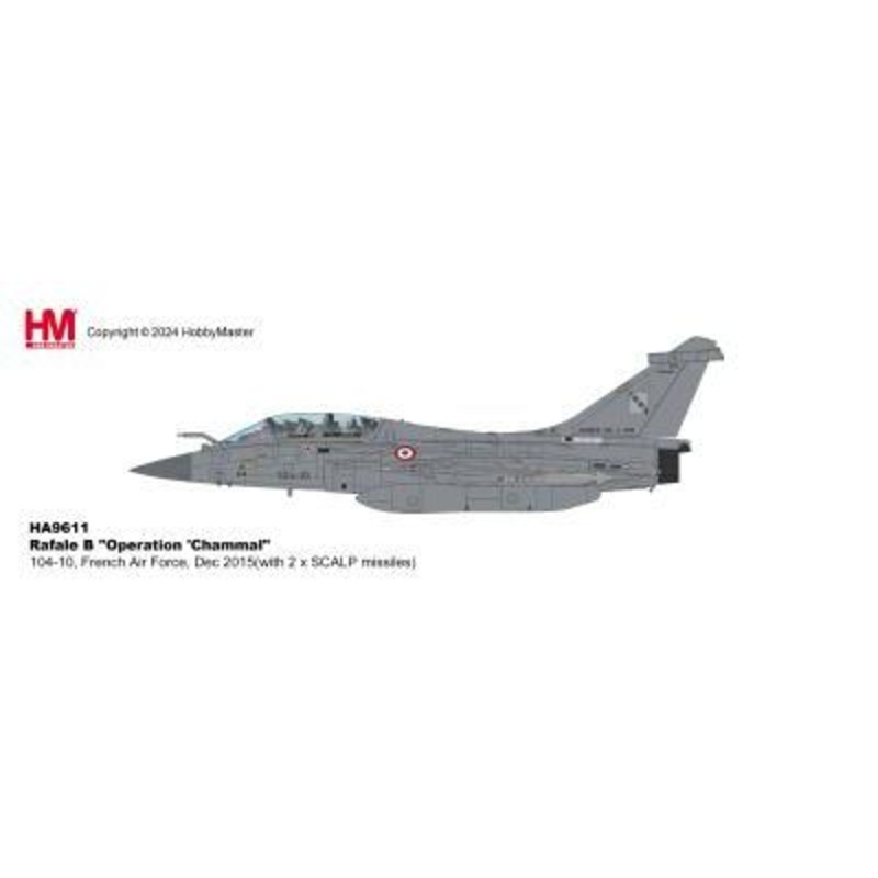 1/72 Rafale B “Opertaion Chammal” 104-10 French Air Force Dec 2015 (with 2 x SCALP Missiles)
