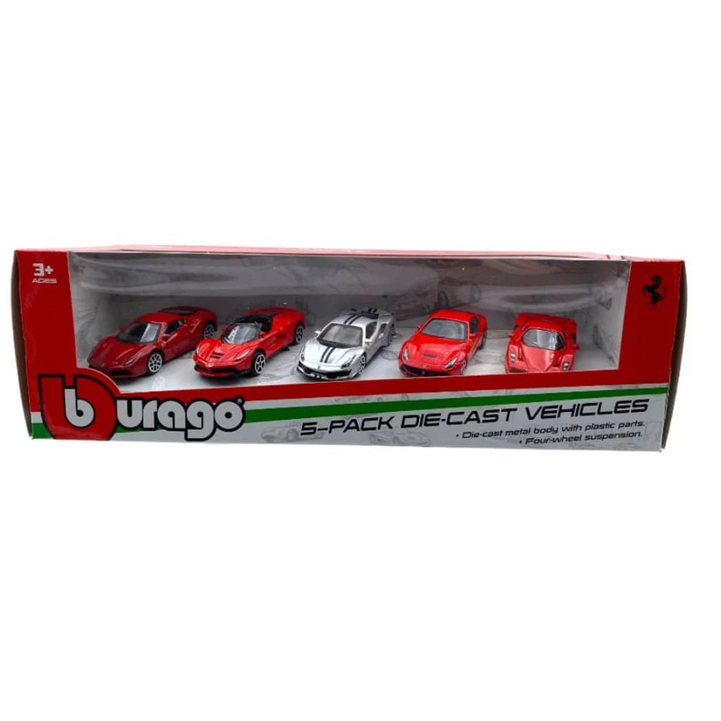 1/64 Ferrari Race & Play Ferrari Drive 5 Pack Collection in WB