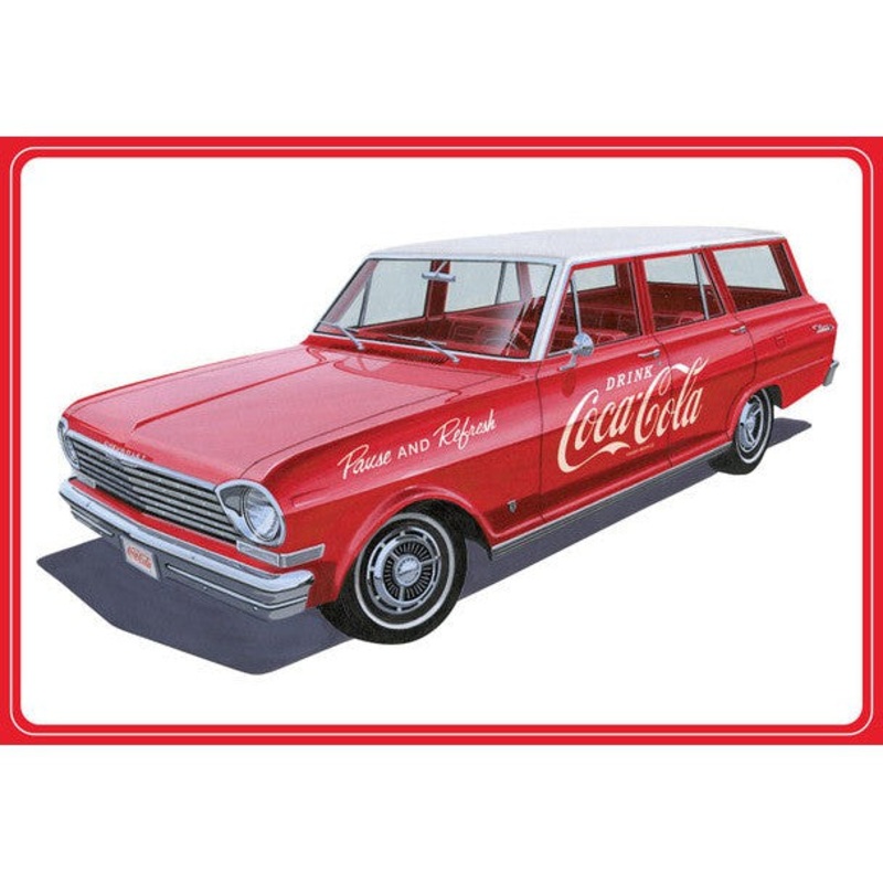 1/25 1963 Chevy II Nova Wagon with Crates Coke Plastic Model Kit