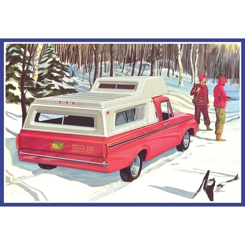 1/25 1963 Ford F-100 Camper Pickup Plastic Model Kit