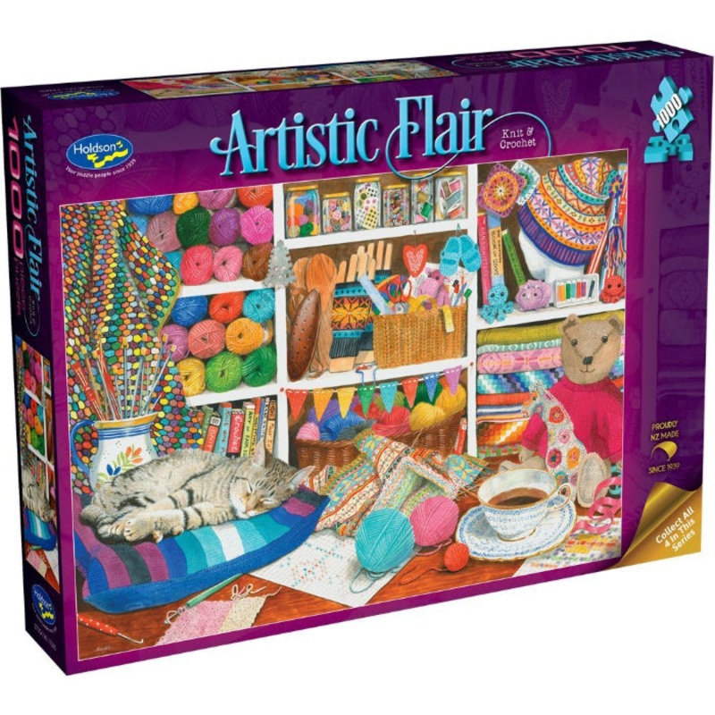 1000pc Artistic Flair Knit & Crochet Jigsaw Puzzle