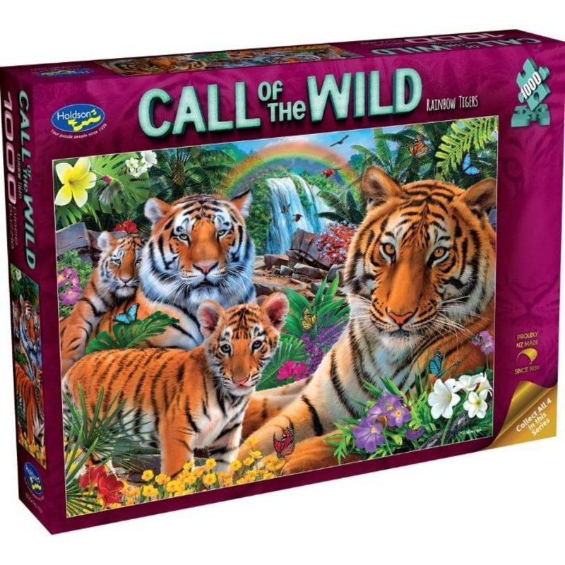 1000pc Call of The Wild Rainbow Tigers Jigsaw Puzzle