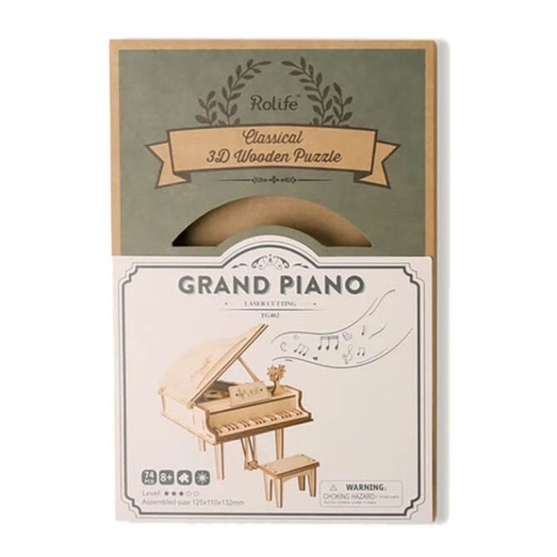 Classical 3D Wooden Grand Piano