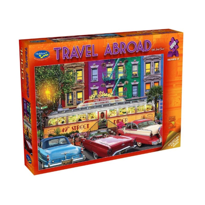 1000pc Travel Abroad 2 49th Street Diner Jigsaw Puzzle