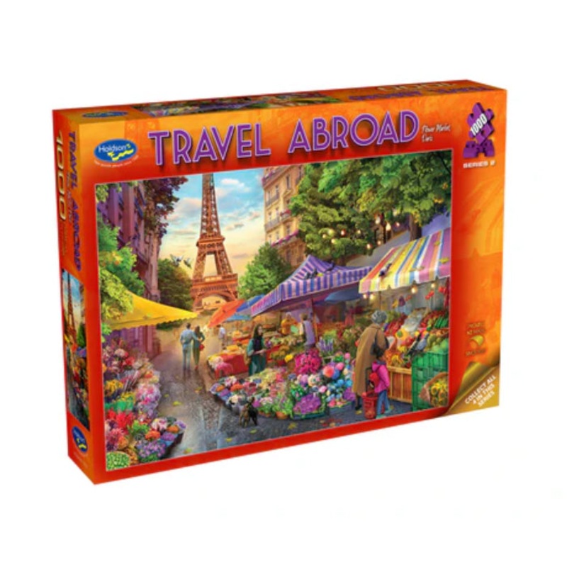 1000pc Travel Abroad 2 Flower Market Paris Jigsaw Puzzle