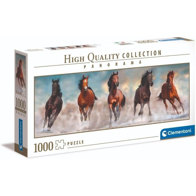 1000pc Panoramic Horses Jigsaw Puzzle