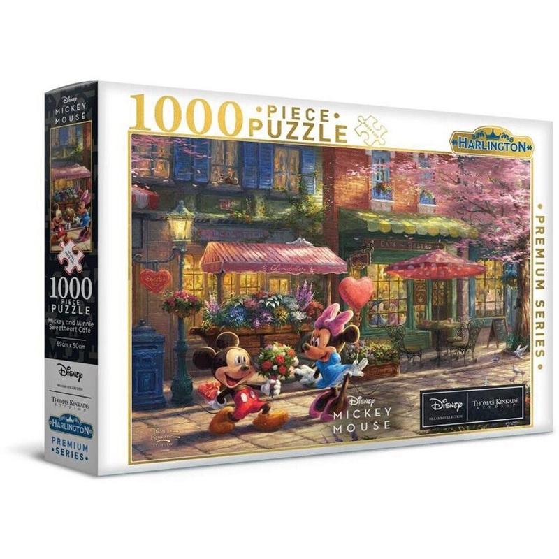 1000pc Thomas Kinkade Mickey/Minnie S/H Caf Puzzle