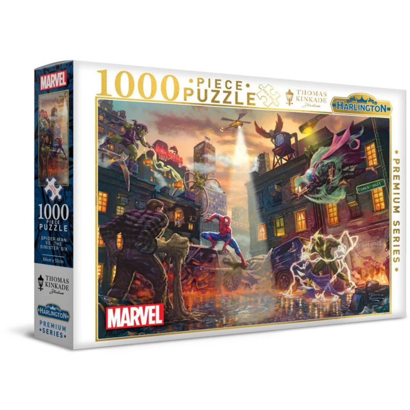 1000pc Thomas Kinkade Spiderman Vs Sinister 6 Puzzle