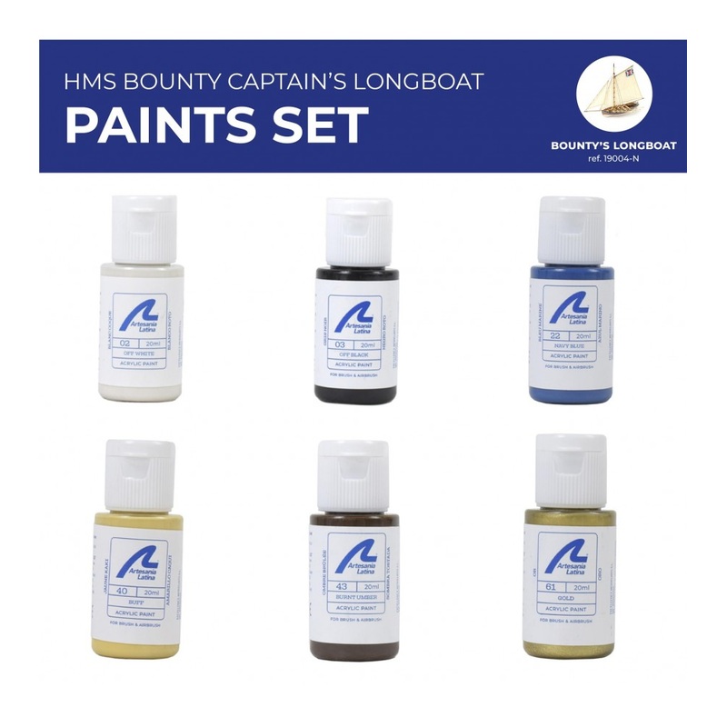Paint Set for Ship Model: Bounty’s Longboat #19004-N