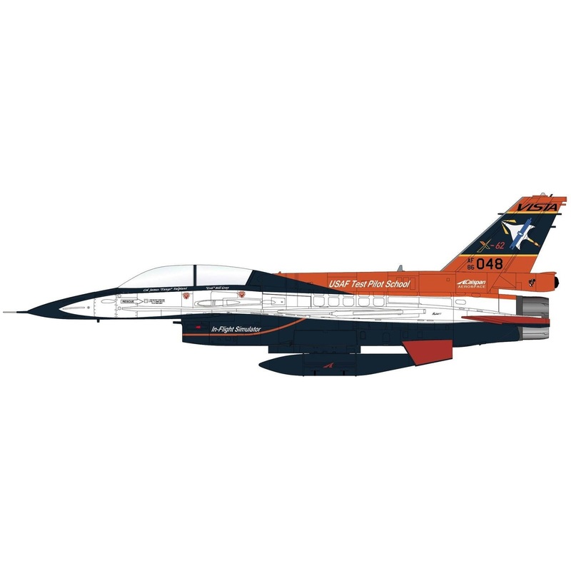 1/72 X-62A VISTA 86-0048 USAF Test Pilot Sch Edwards AFB with 2xAIM120 1xAIM-9x1xACMI Pod1 C.Fuel Tank
