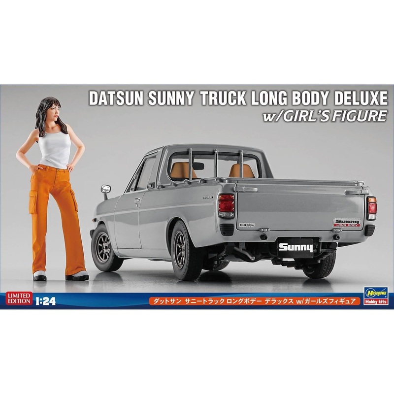 1/24 Datsun Sunny Truck Long Body Deluxe with Girls Figure