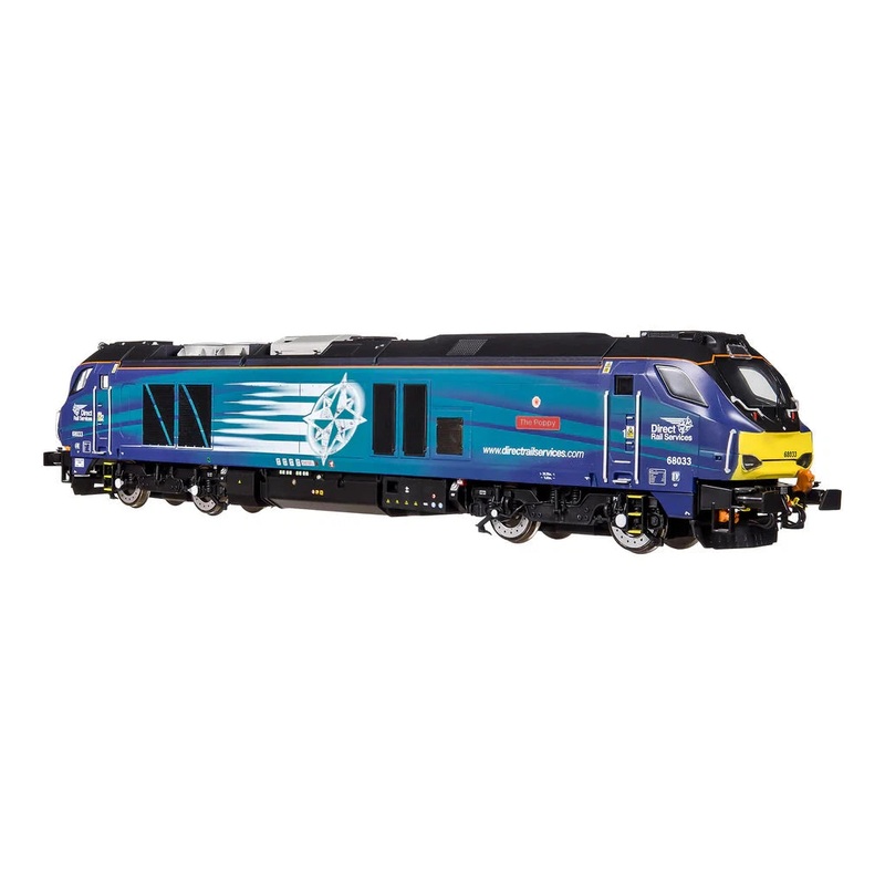 OO Class 68 The Poppy 68033 DRS Compass with Poppy