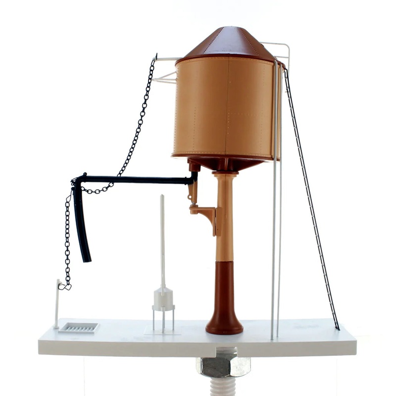 OO Water Tower Light & Dark Stone Conical Motorised