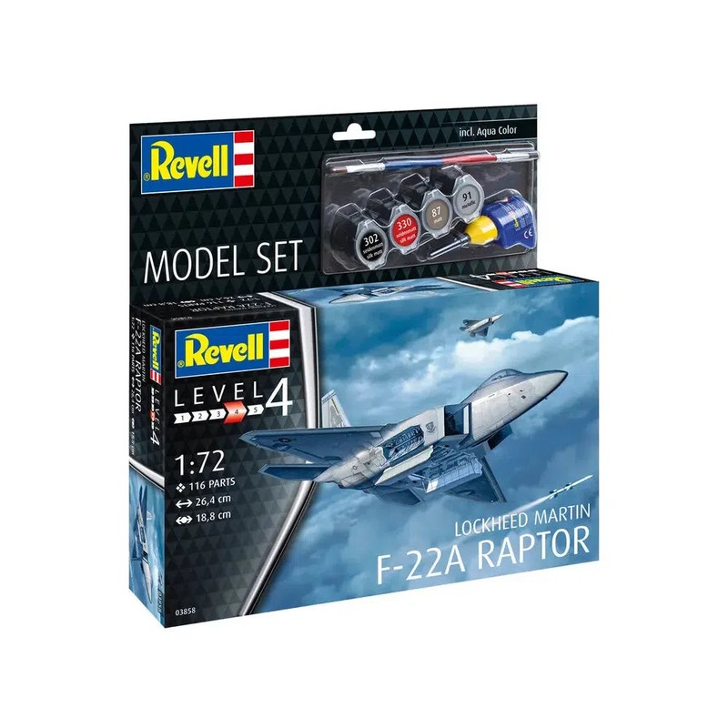 1/72 Lockheed Martin F-22A Raptor Model Set