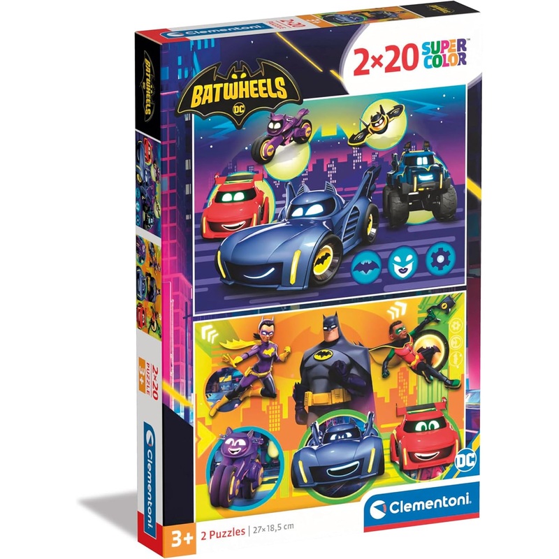 2x20pc Batwheels Super Color Puzzle