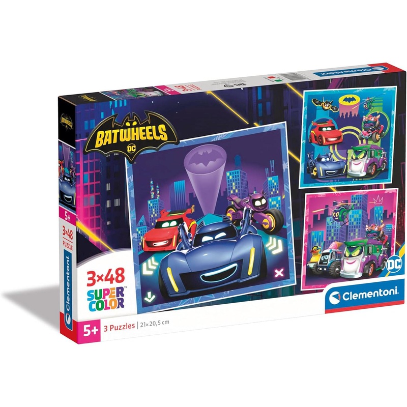 3x48pc Square Batwheels Super Color Puzzle