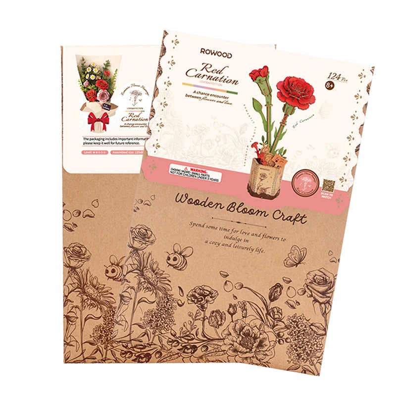Wood Bloom Red Carnation