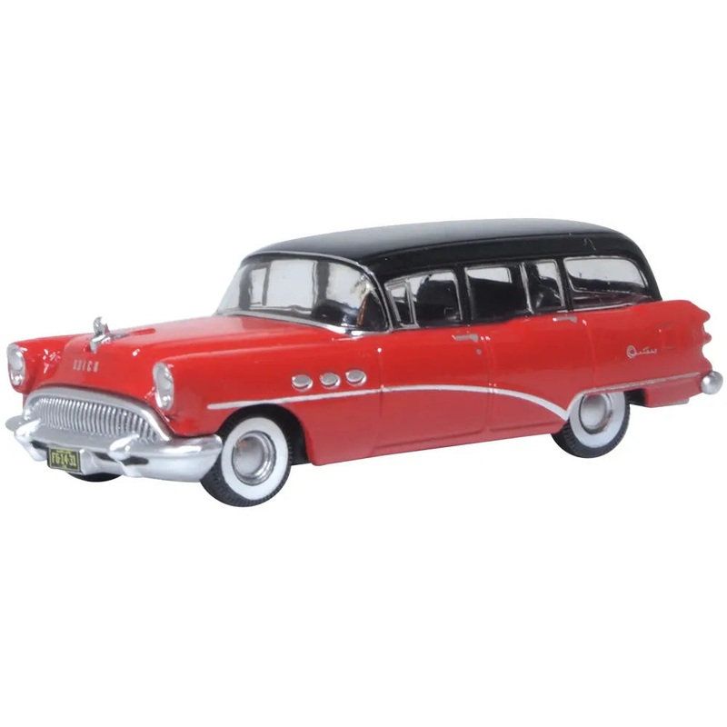 1/87 1954 Buick Century Estate Wagon – Matador Red/Carlsbad Black