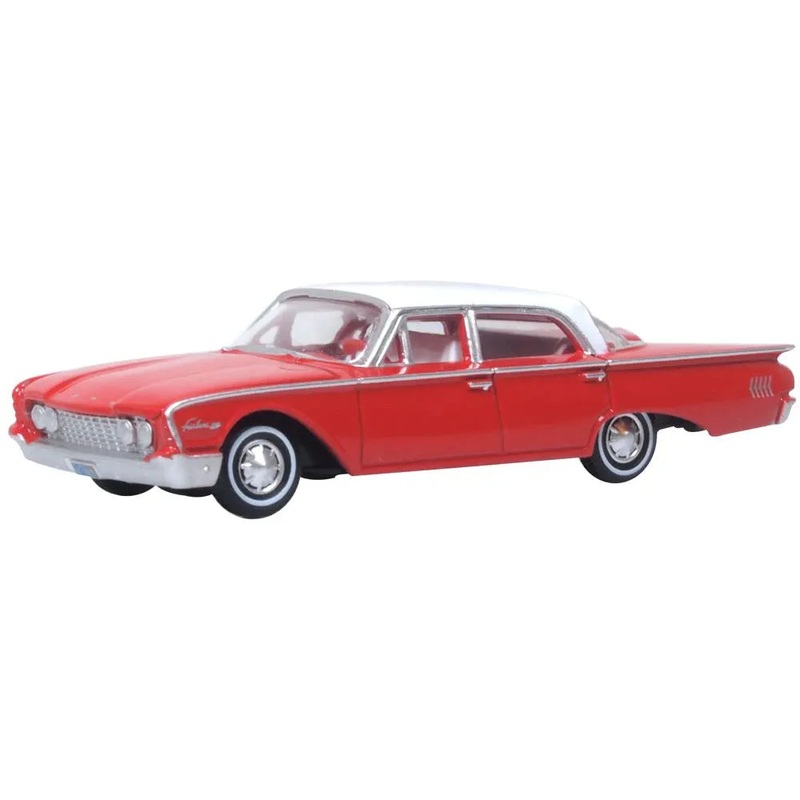 1/87 1960 Ford Fairlane 500 Town Sedan – Monte Carlo Red/Corinthian White
