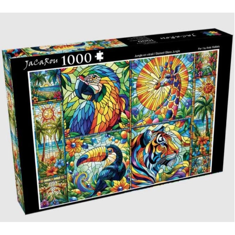 1000pc Stained Glass Jungle Puzzle