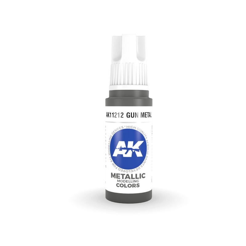 3 Gen Acrylics – Gun Metal 17ml