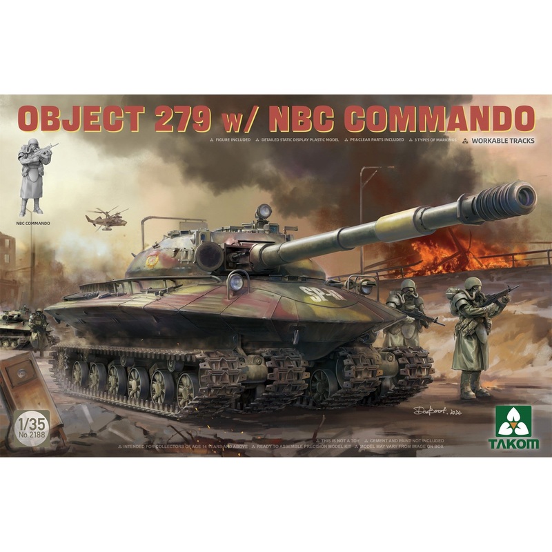 1/35 Object 279 with NBC Commando Plastic Model Kit