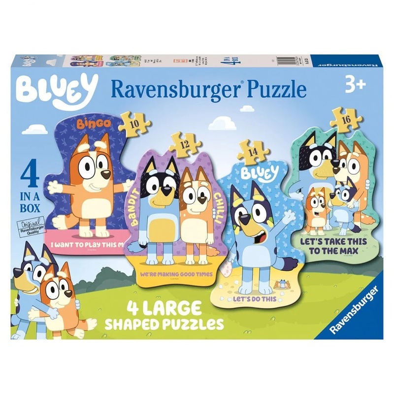 10/12/14/16pc Bluey Lets Do This! Shape Puzzle