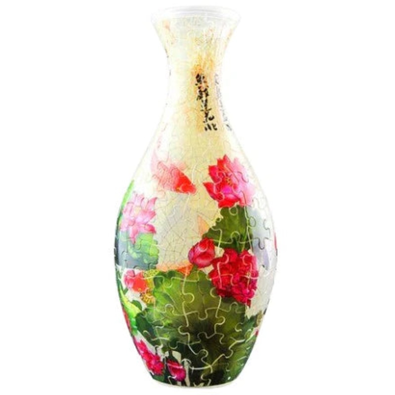 Vase Translucent Carp With Lotus
