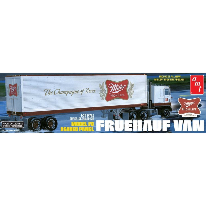 1/25 Fruehauf 40′ Semi Trailer (Miller Beer) Plastic Model Kit
