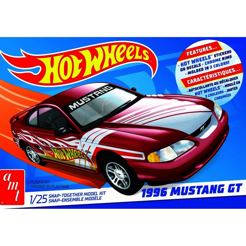 1/25 Hot Wheels 1996 Ford Mustang GT (Snap) 2T Plastic Model Kit