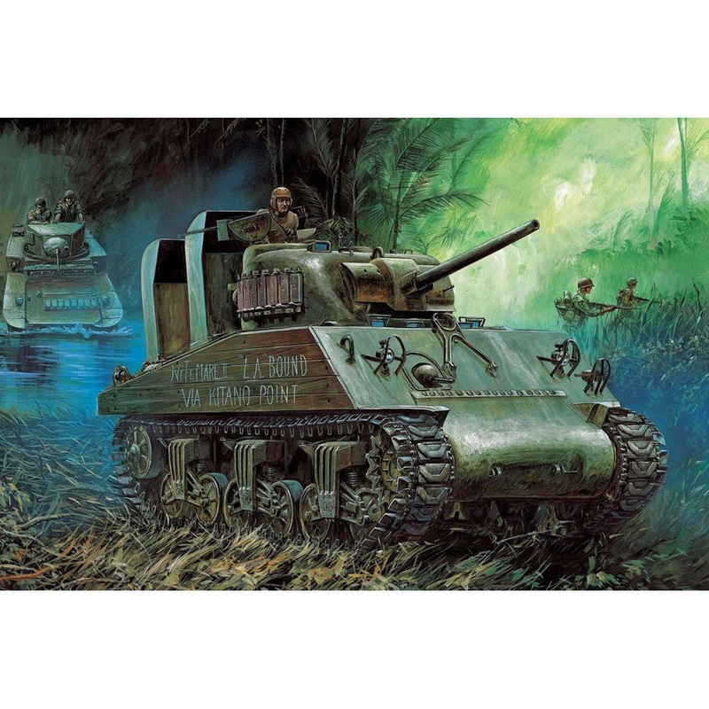 1/35 USMC M4A2 (75) “Pacific Theater” Plastic Model Kit