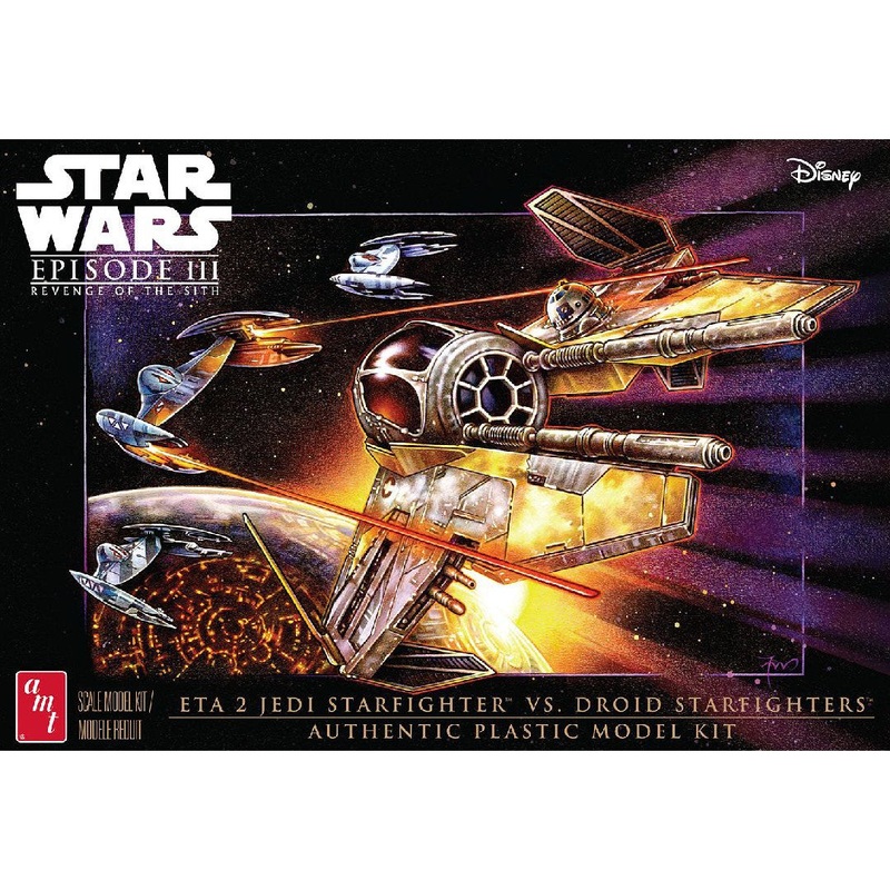 1/48 Star Wars: The Phantom Menace Jedi Starfighter vs Droid Fighters Plastic Model Kit